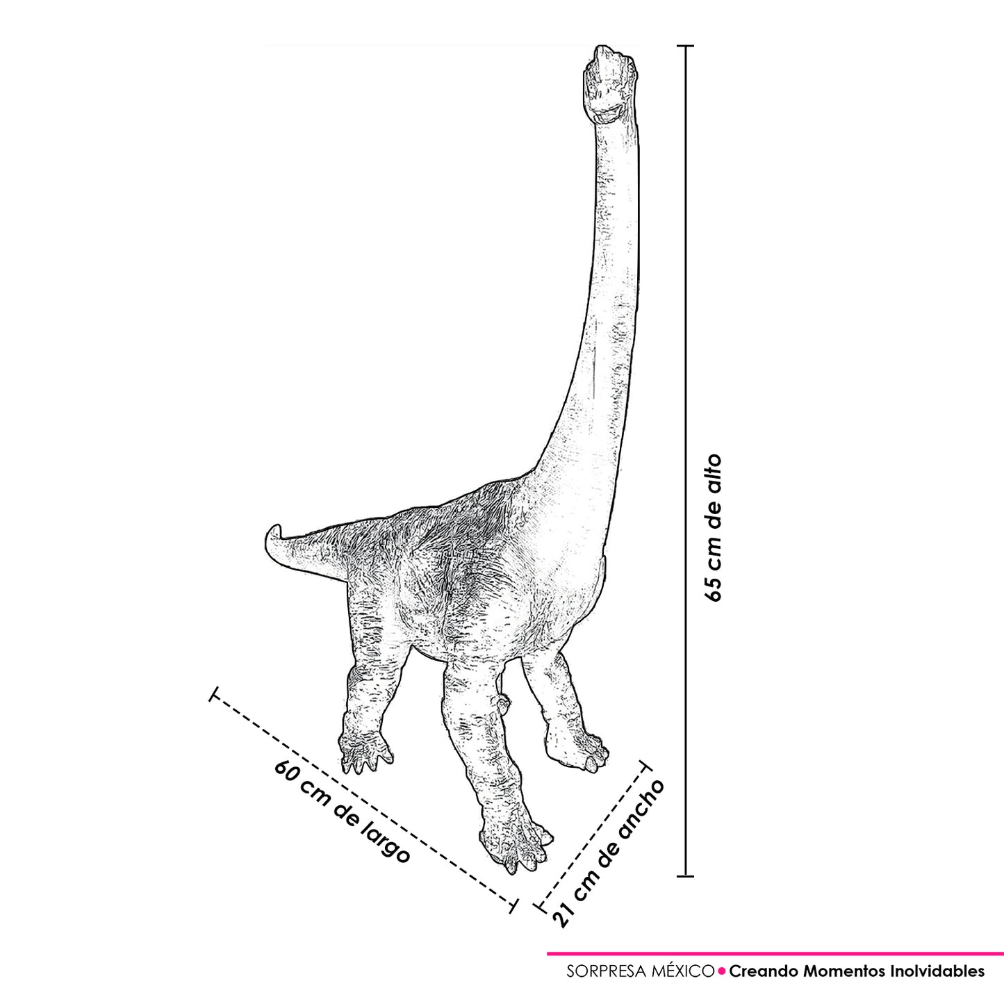 LAMPARA DECORATIVA DE DINOSAURIO BRONTOSAURIO