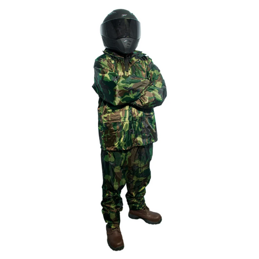 Impermeable Para Motociclistas Fassed Chamarra Y Pantalon Militar
