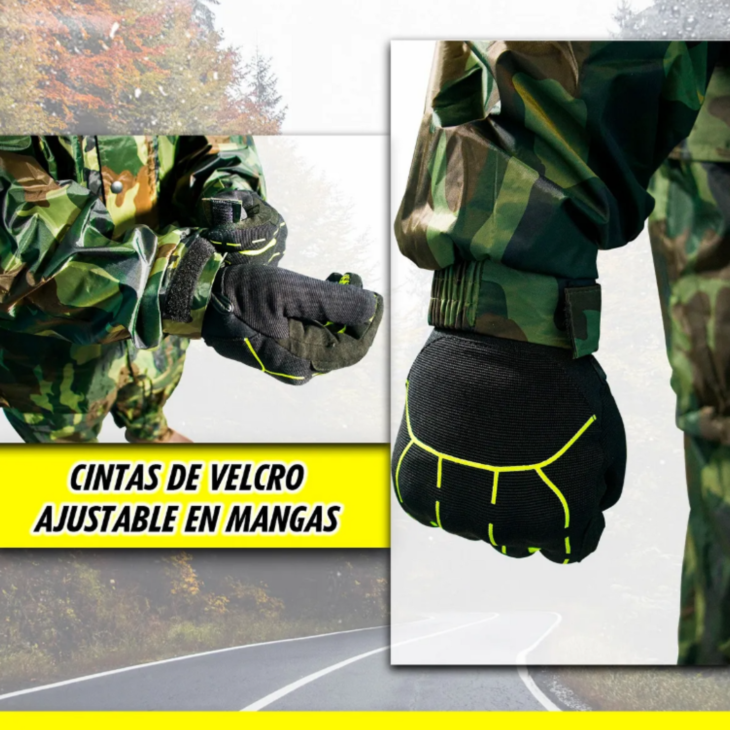 Impermeable Para Motociclistas Fassed Chamarra Y Pantalon Militar