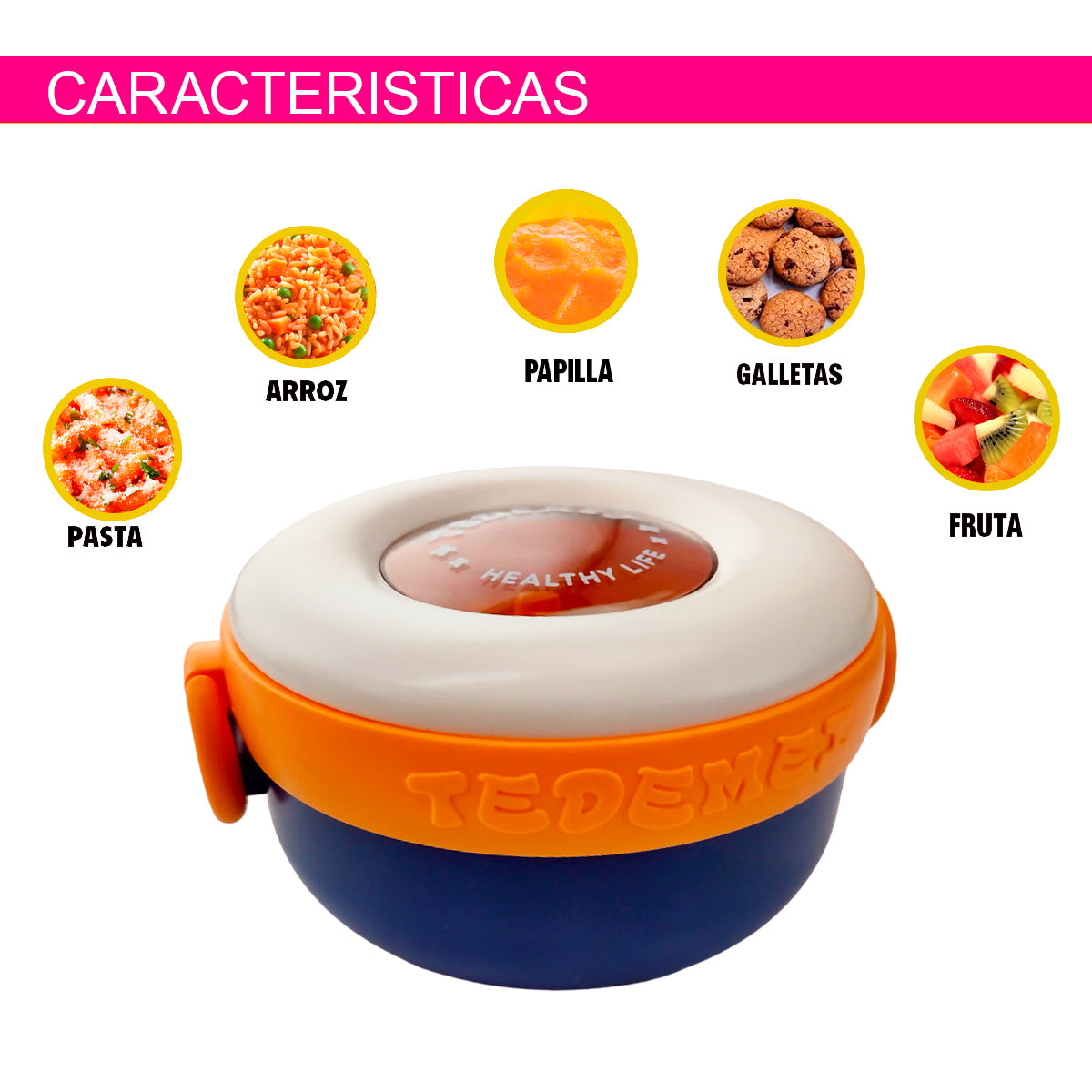 PORTA PAPILLA ACERO INOXIDABLE PARA BEBE IDEAL PARA MANTENER ALIMENTOS FRIOS O CALIENTES