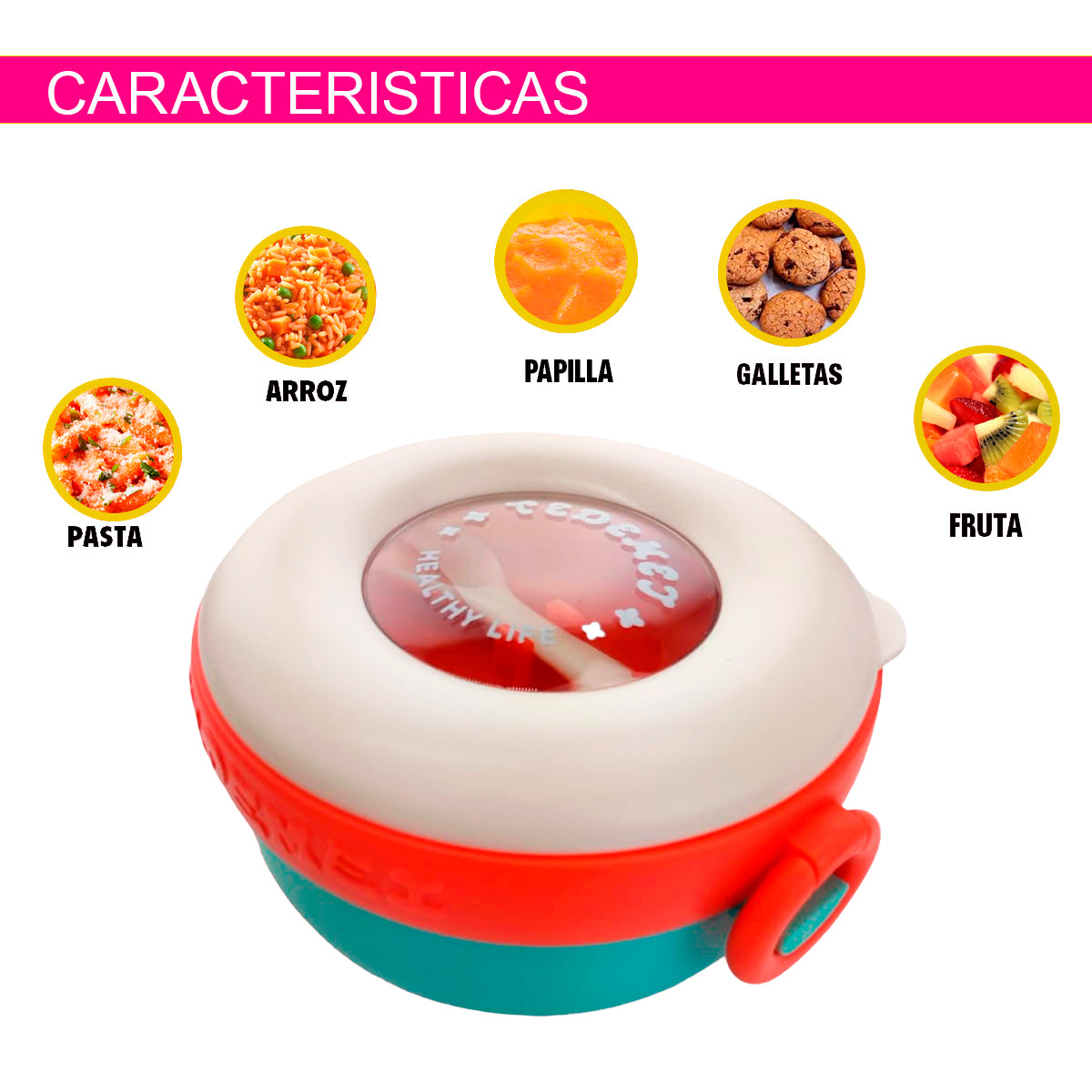 PORTA PAPILLA ACERO INOXIDABLE PARA BEBE IDEAL PARA MANTENER ALIMENTOS FRIOS O CALIENTES