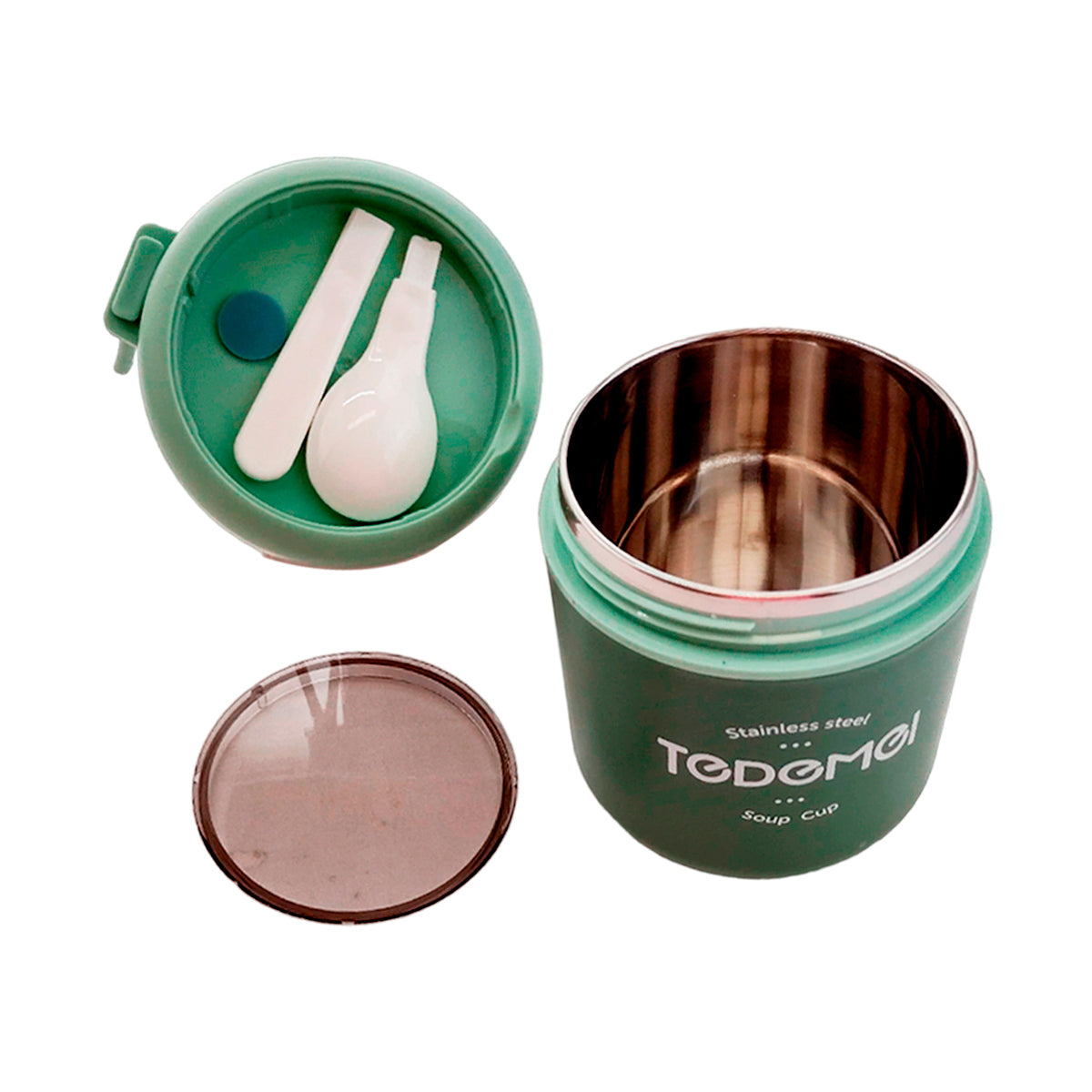 TAZA TERMO IDEAL PARA DESAYUNO SOPA LUCH CON ACERO INOXIDABLE