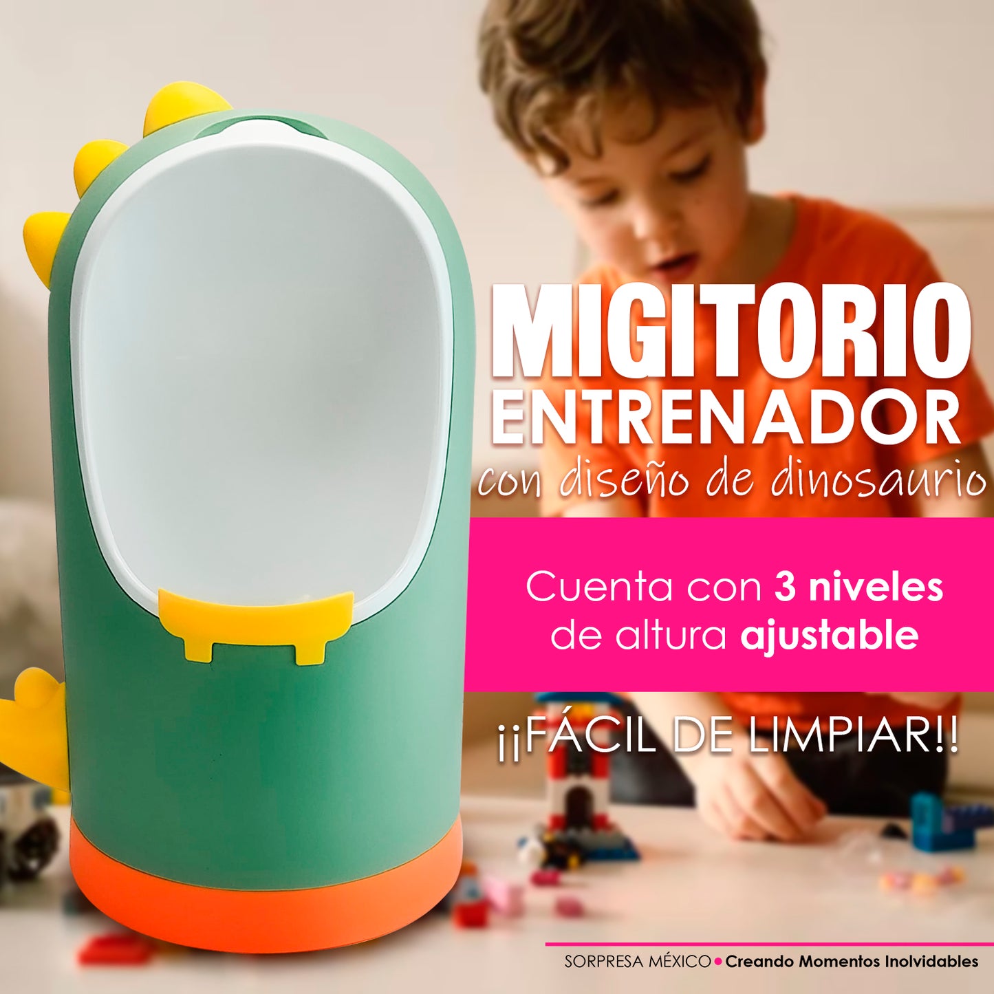 MINGITORIO URINAL BAÑO INFANTIL ENTRENADOR NIÑO DINOSAURIO