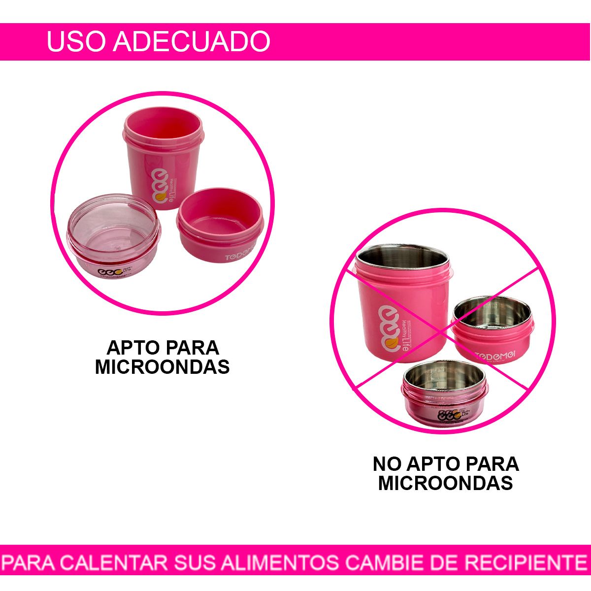 SET 3 TOPPERS LONCHERAS DESAYUNO COMIDA LUNCH ACERO INOXIDABLE