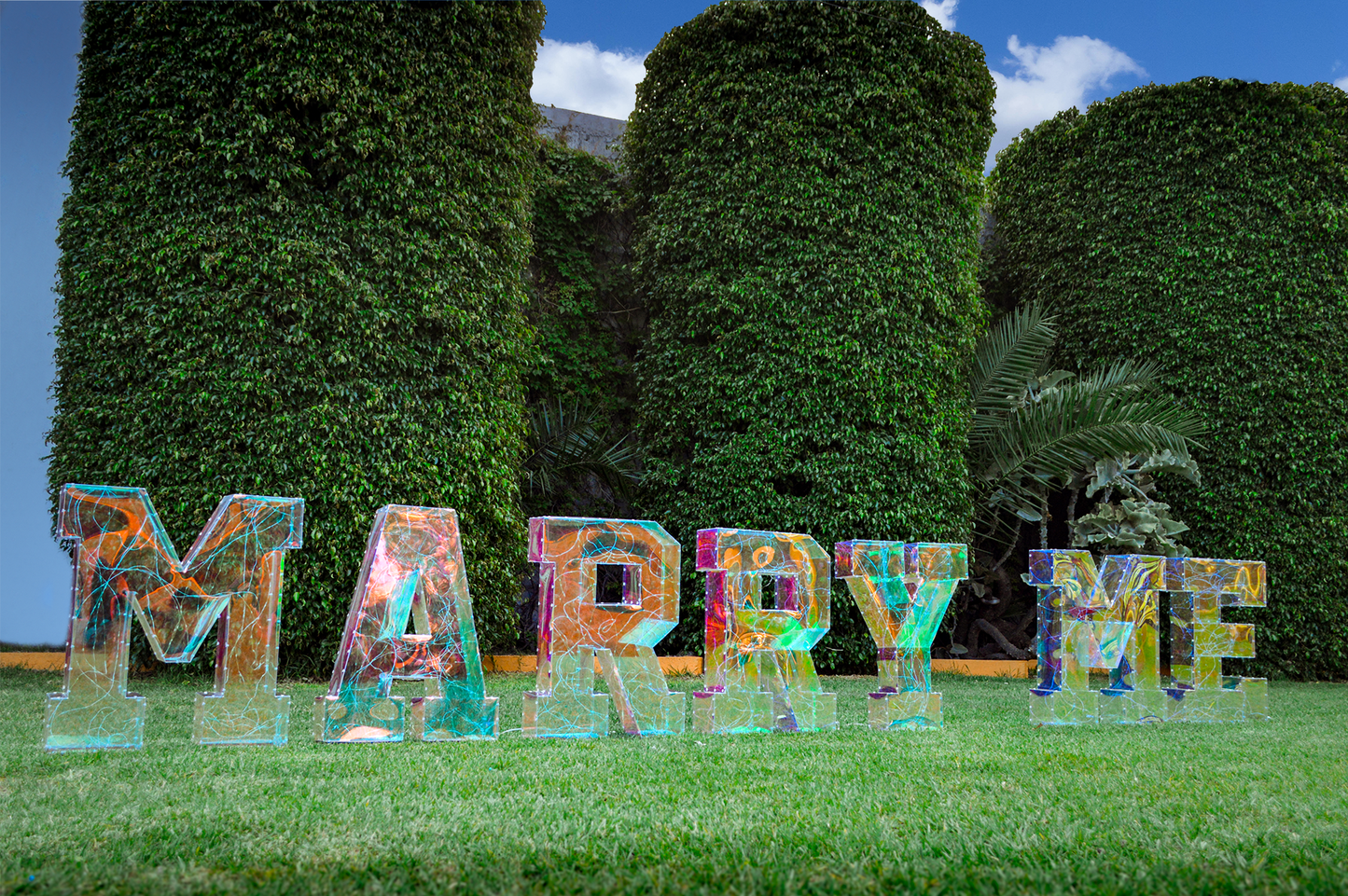 Marry Me Casate Conmigo Letrero Luminoso Grande Salon Hotel