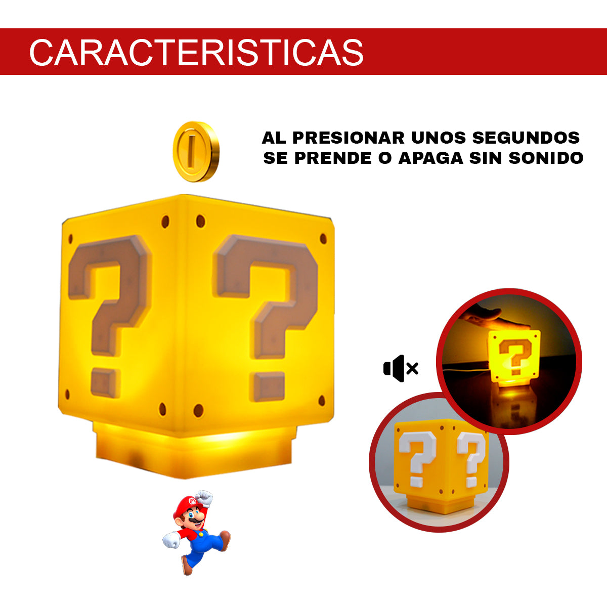 LAMPARA SUPER MARIO BROS MODELO BLOQUE ?