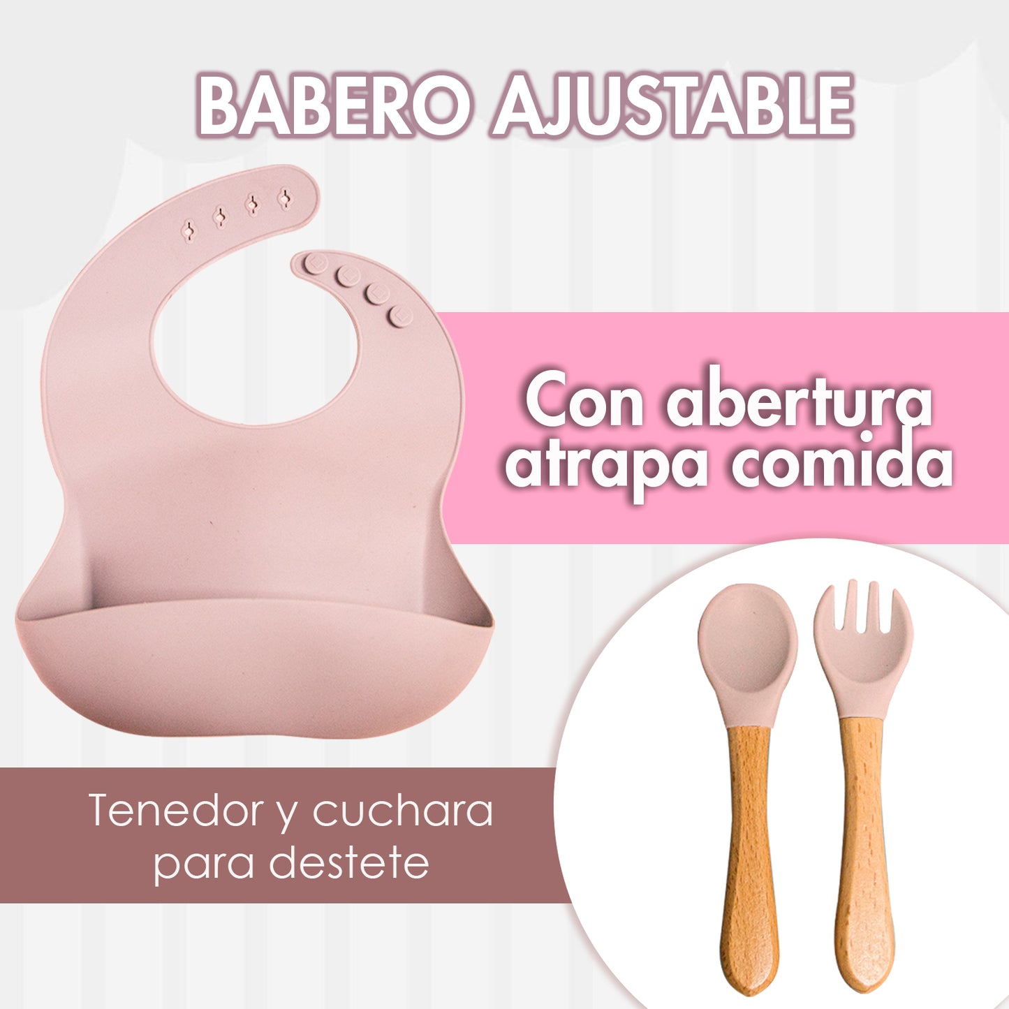 KIT DE PLATO VASO Y CUBIERTOS DE SILICON PARA BEBE/NIÑO