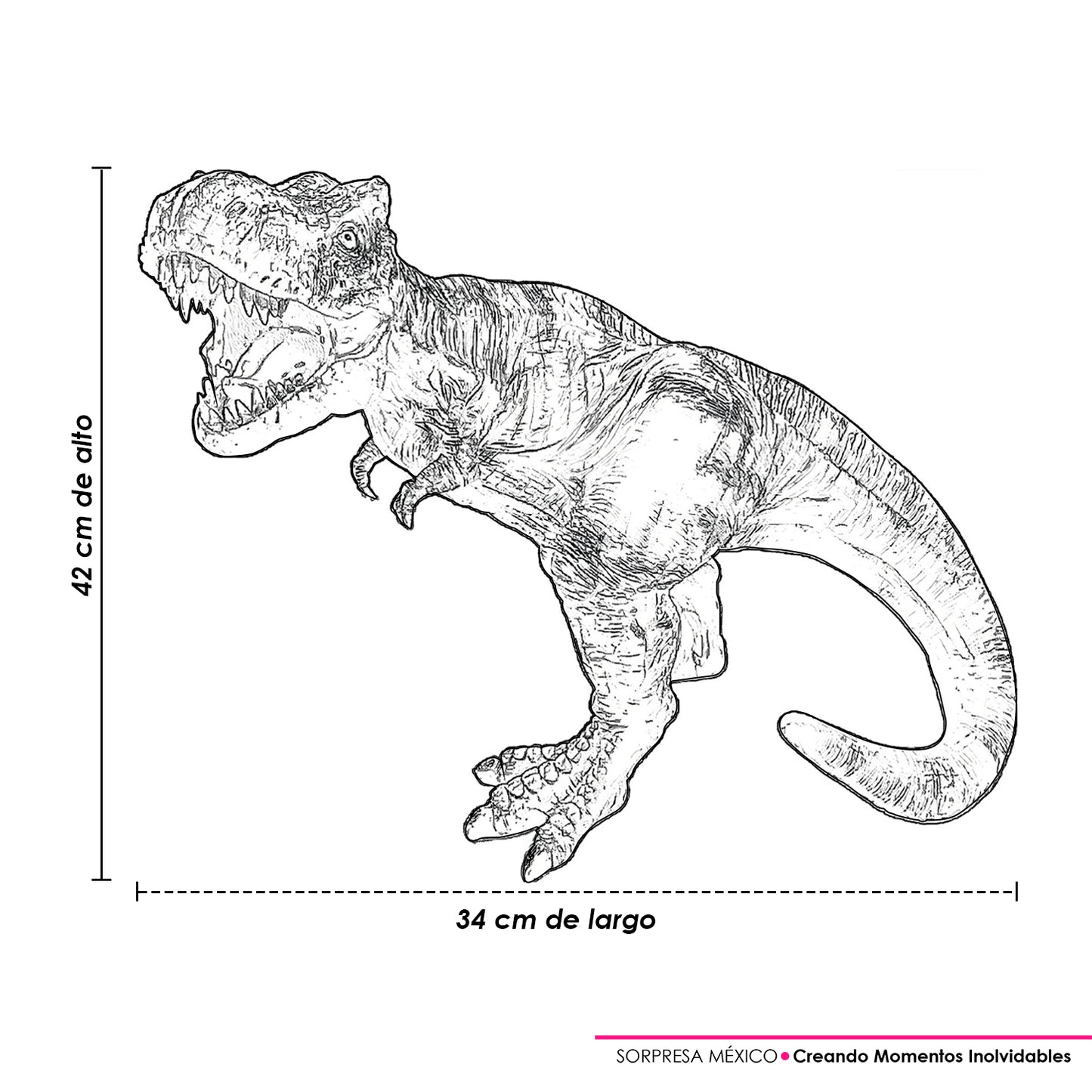 LAMPARA DECORATIVA DE DINOSAURIO T-REX